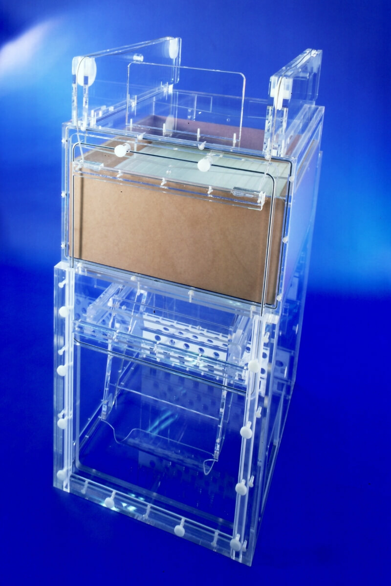 Kabinett Acrylglas Behälter 800 x 1200 LETO Kunststoff Technik